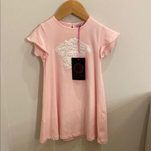 Versace Pink Dress with Medusa Logo, 24 months